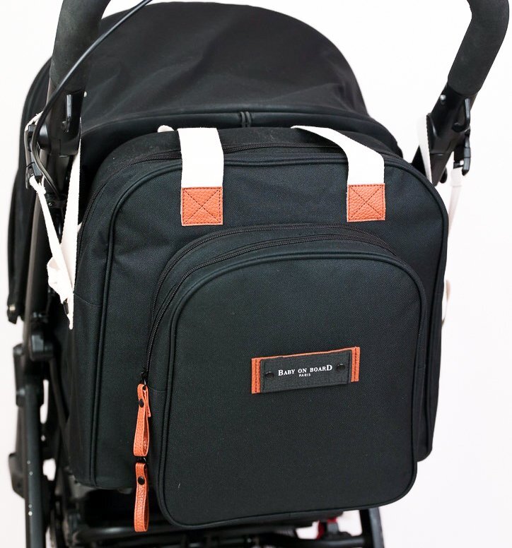 BABY ON BOARD Geanta de infasat Square Duo black