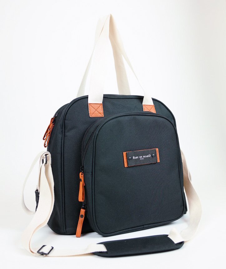 BABY ON BOARD Geanta de infasat Square Duo black