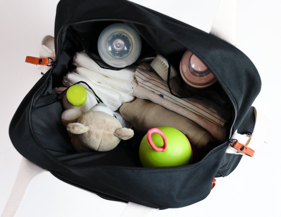 BABY ON BOARD Geanta de infasat Square Duo black