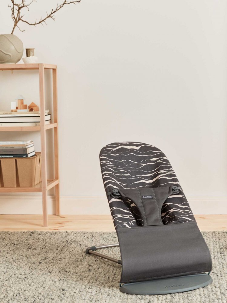 BabyBjorn Balansoar Bliss anthracitelandscape bumbac editie limitata