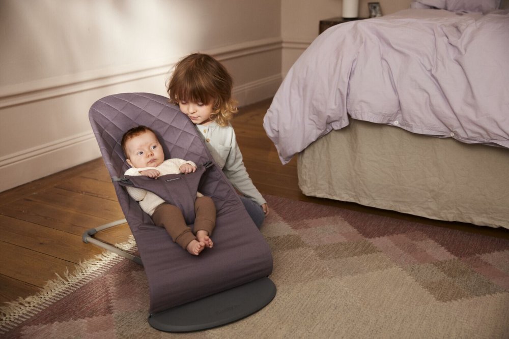 BabyBjorn Balansoar Bliss bumbac Dark Purple