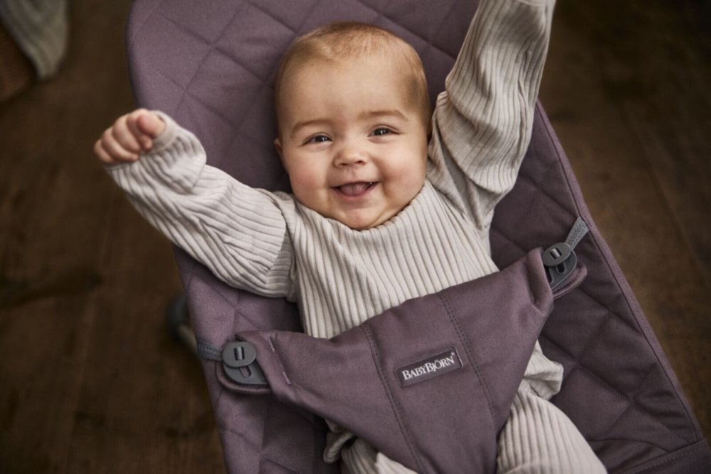 BabyBjorn Balansoar Bliss bumbac Dark Purple
