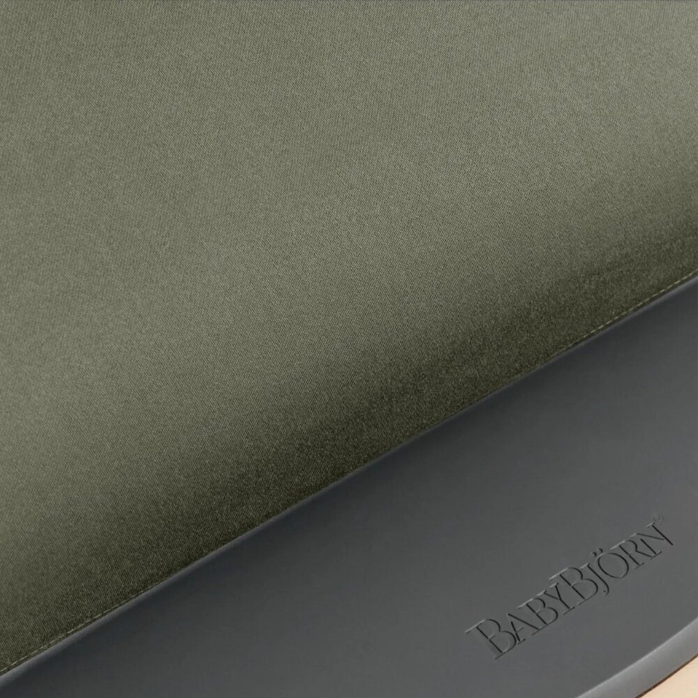 BabyBjorn Balansoar Bliss Dark Green din tesatura matlasata cu aspect Clasic