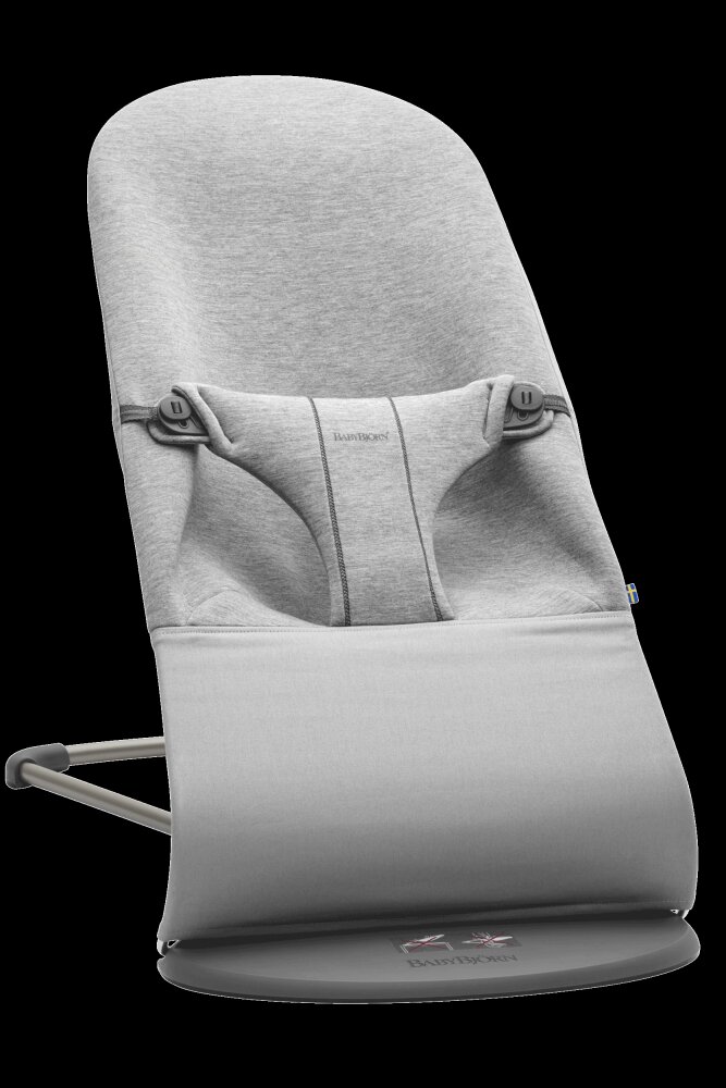 BabyBjorn Balansoar Bliss Light Grey 3D Jersey cu bara de jucarii