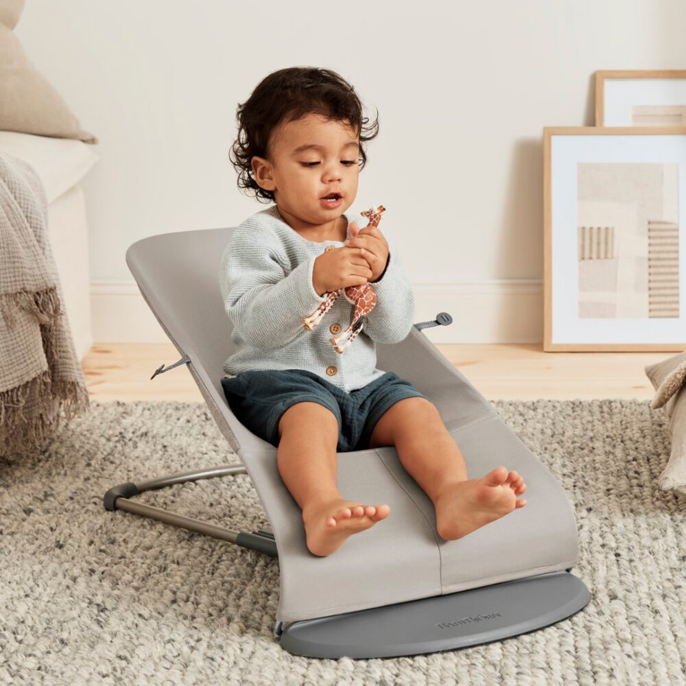 BabyBjorn Balansoar pentru copii Bliss Sand Grey 3D Jersey