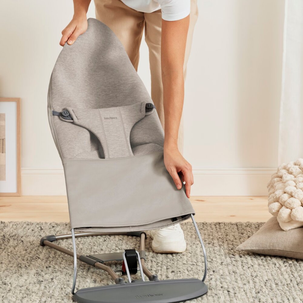 BabyBjorn Balansoar pentru copii Bliss Sand Grey 3D Jersey