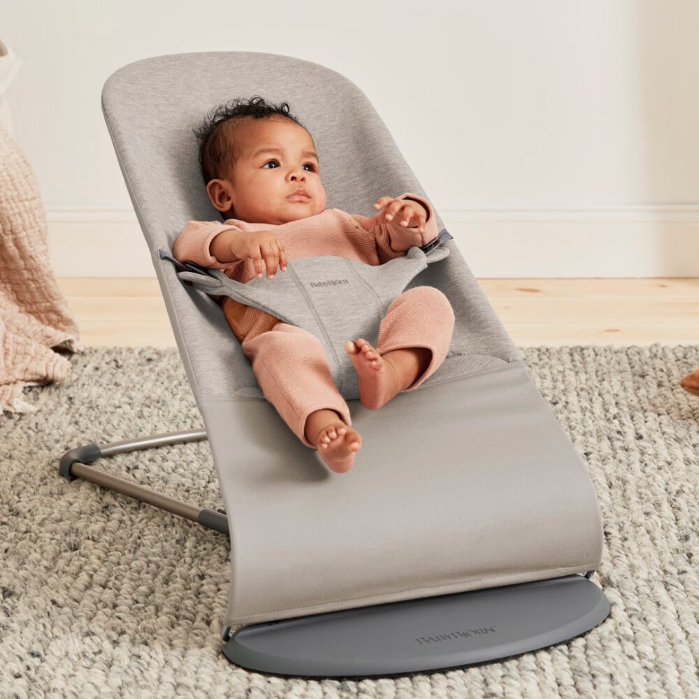 BabyBjorn Balansoar pentru copii Bliss Sand Grey 3D Jersey