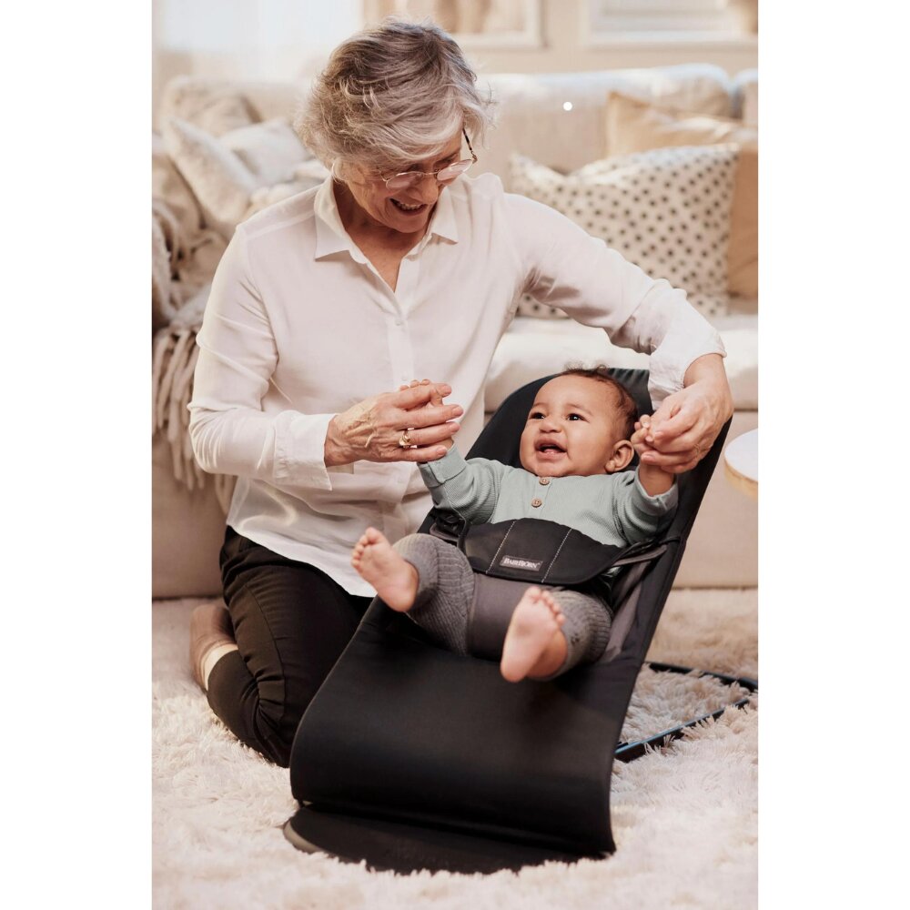 BabyBjorn Balansoarul Balance Soft BlackDark Gray tesatura