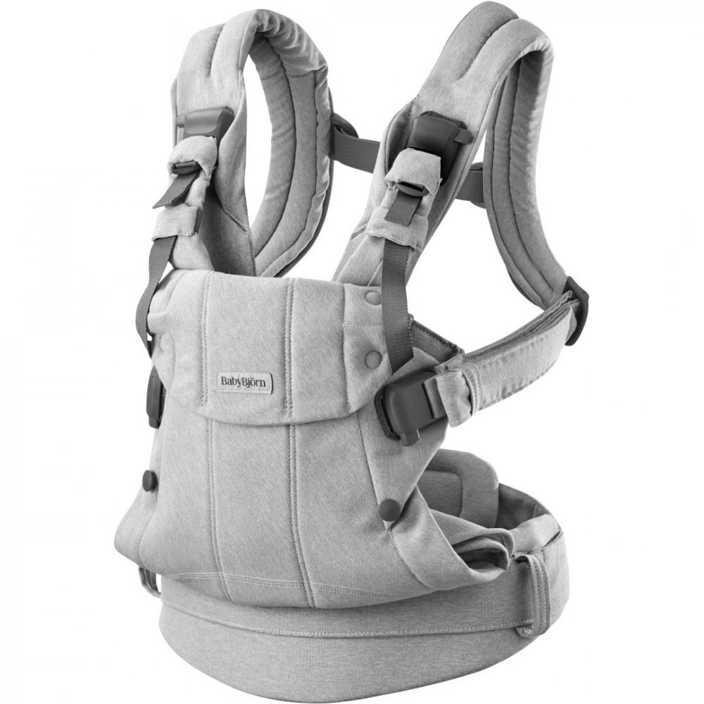BabyBjorn Marsupiu anatomic cu multiple pozitii de purtare Harmony Light Gray