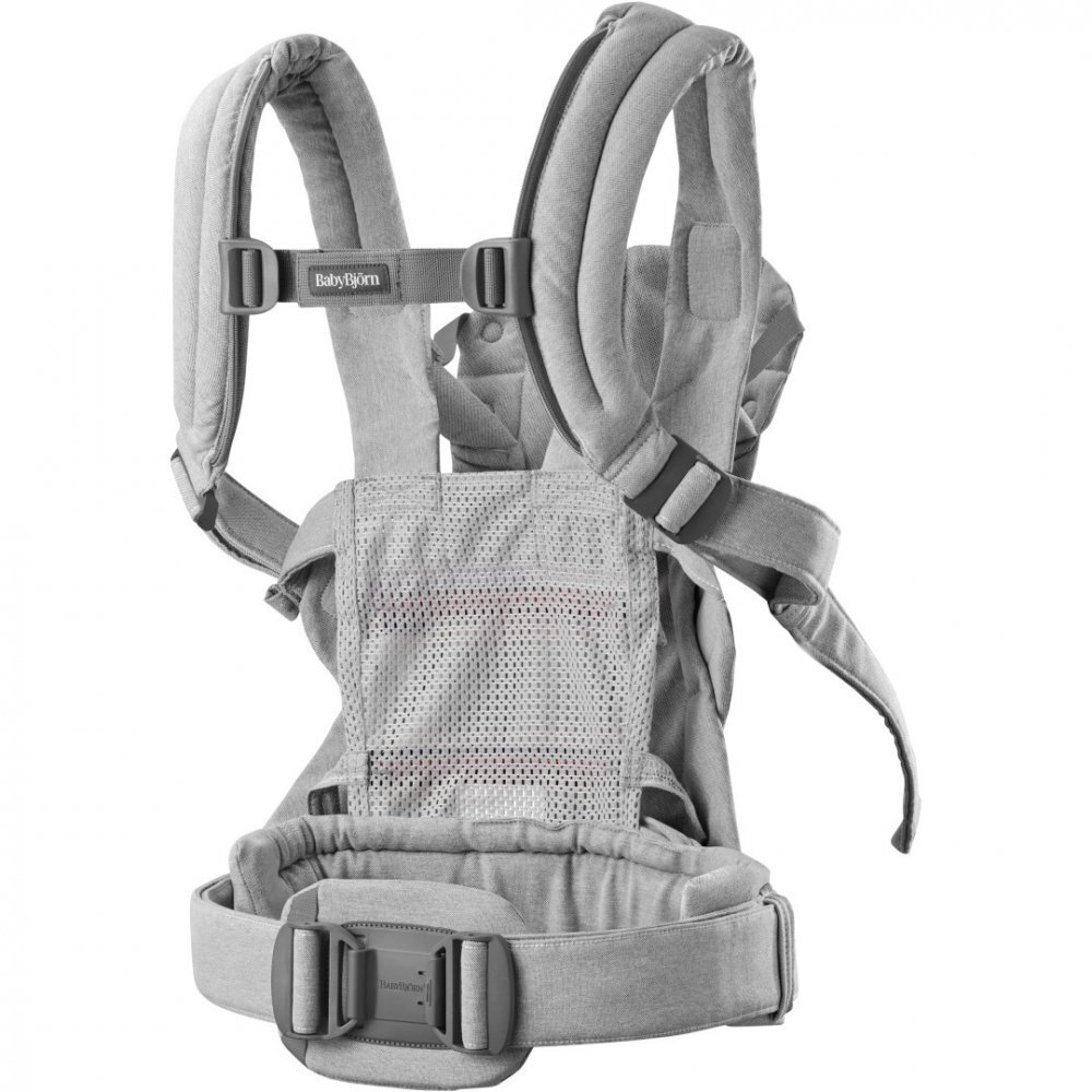 BabyBjorn Marsupiu anatomic cu multiple pozitii de purtare Harmony Light Gray