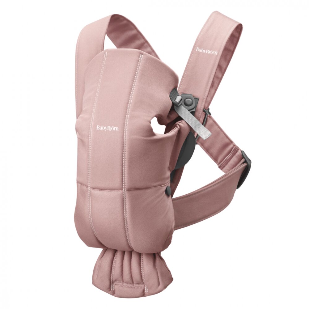BabyBjorn Marsupiu anatomic Mini cu pozitii multiple de purtare Dusty Pink Tesatura