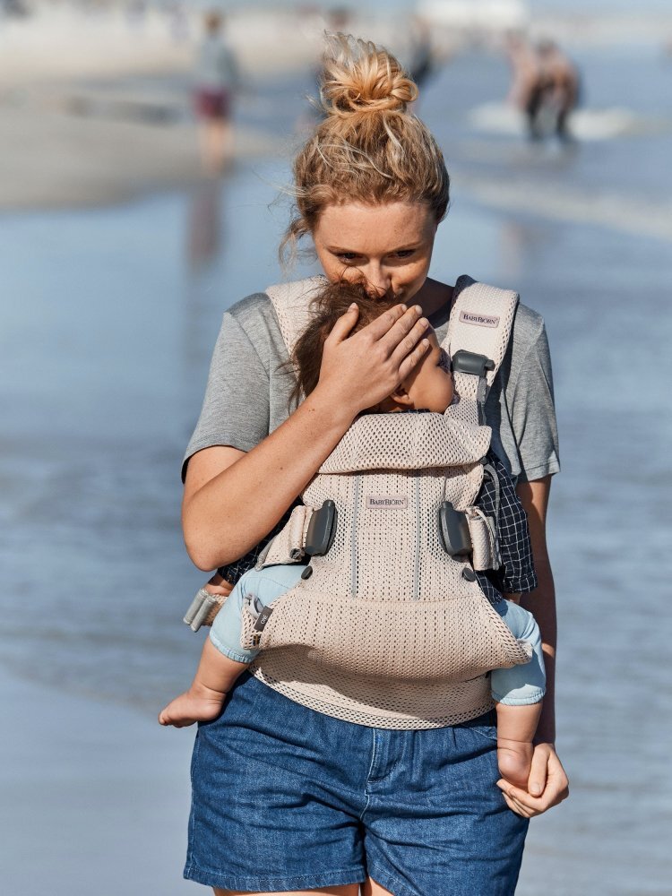 BabyBjorn Marsupiu anatomic One Air Pearly Pink 3D Mesh