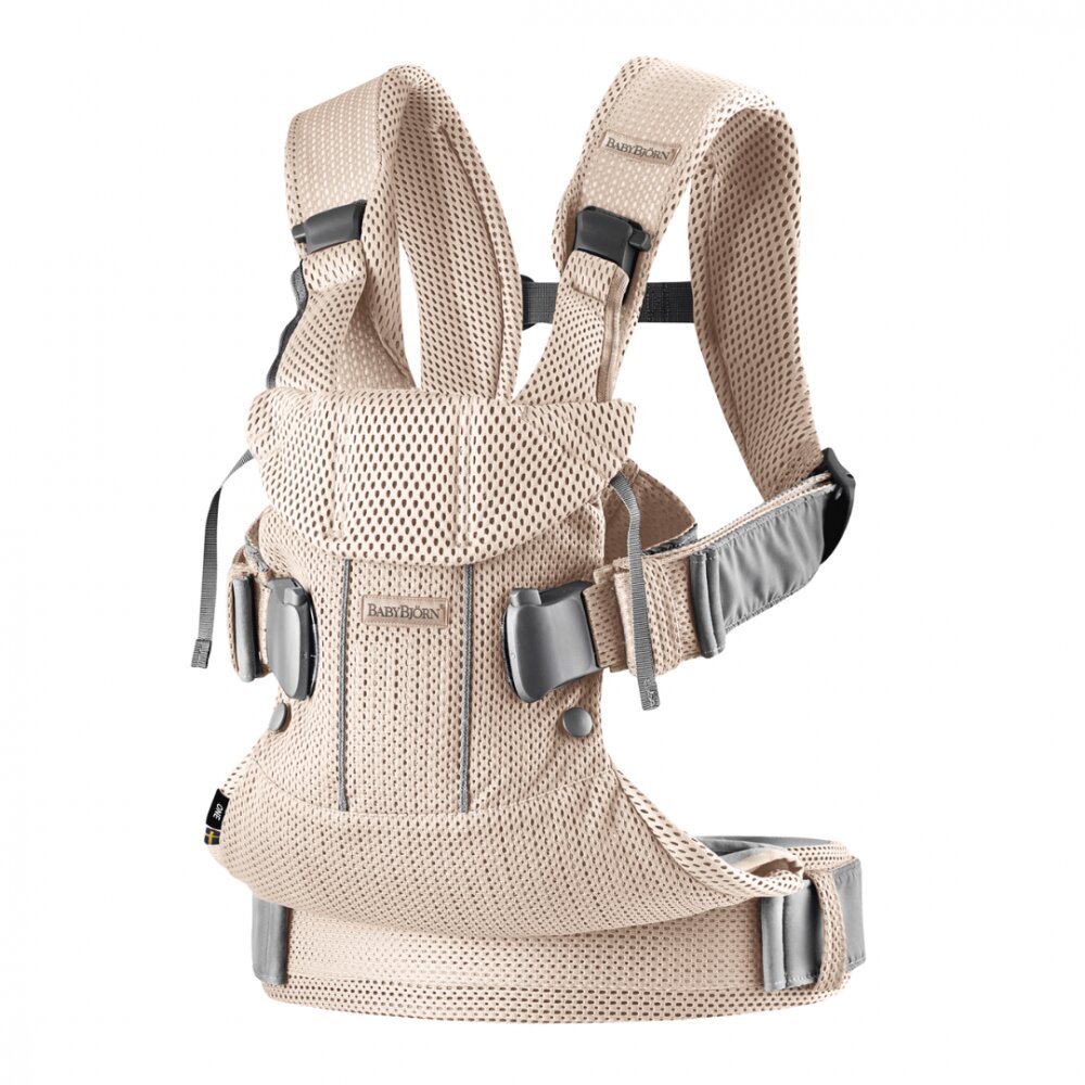 BabyBjorn Marsupiu anatomic One Air Pearly Pink 3D Mesh
