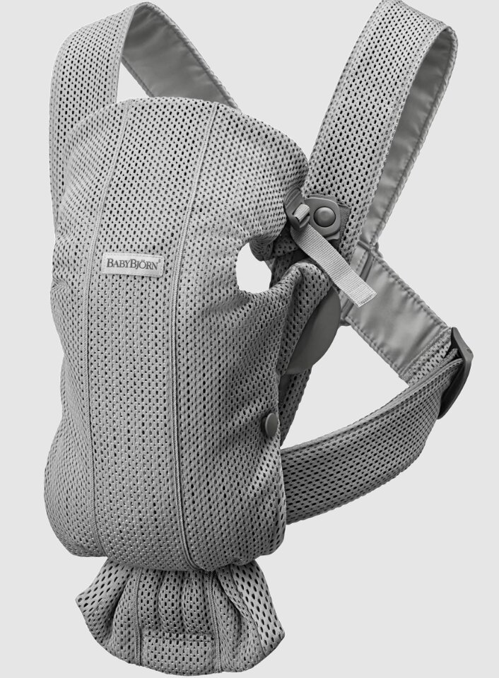 BabyBjorn Marsupiu Mini cu multiple pozitii de purtare Grey 3D Mesh