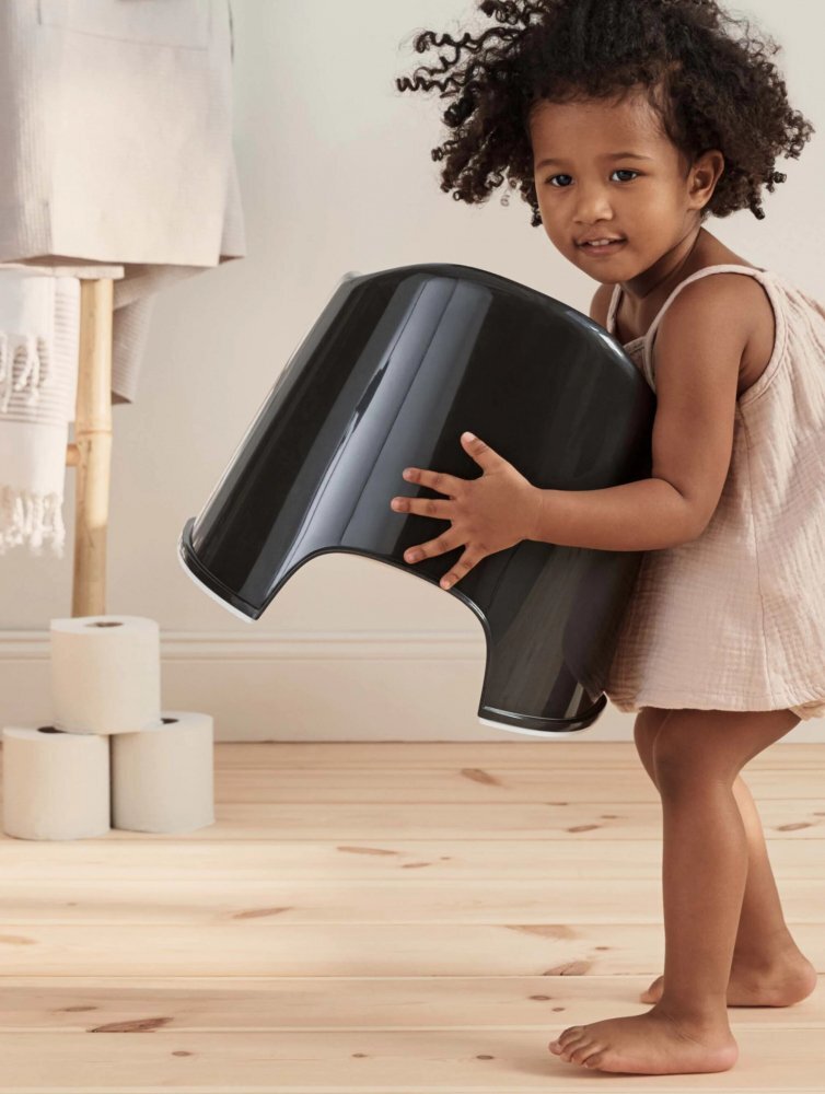 BabyBjorn Olita cu protectie spate Potty Chair BlackWhite