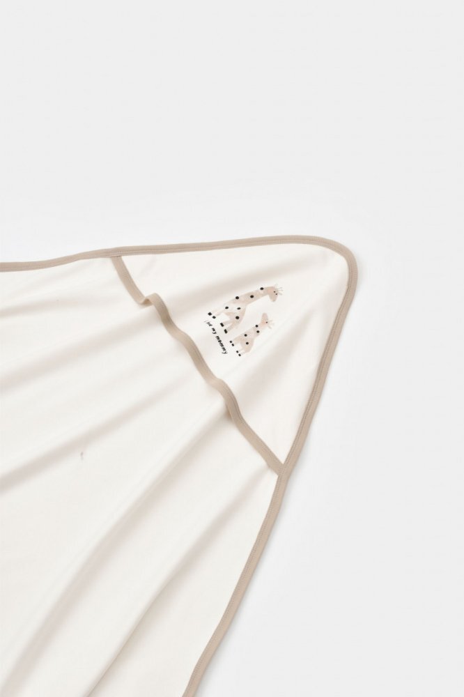 BabyCosy Paturica din bumbac organic Girafa Ecru 85X85 cm