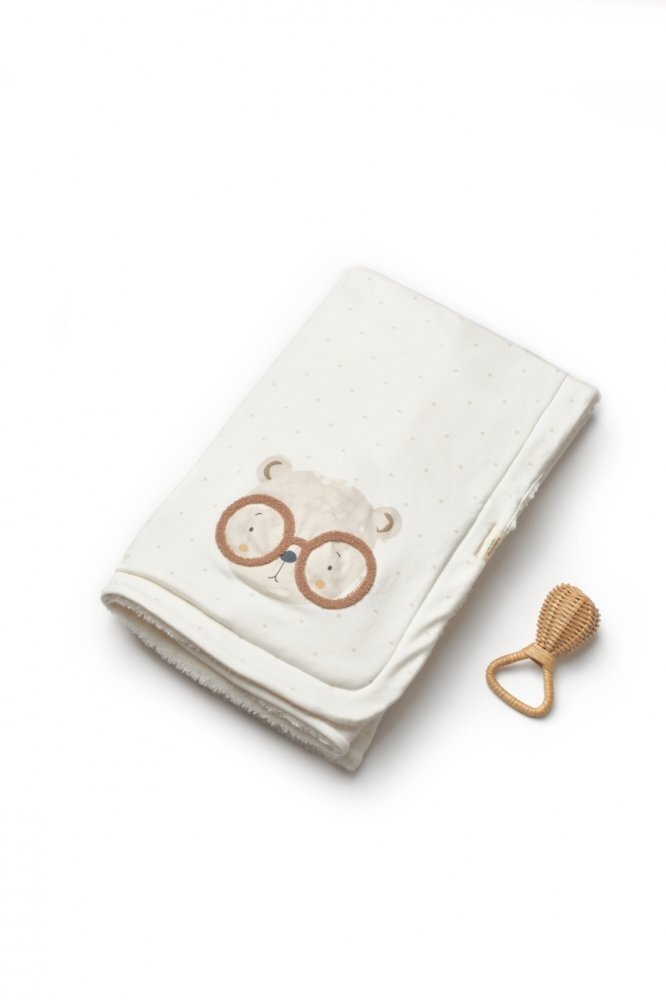 BabyCosy Paturica pentru nou nascut 100 bumbac organic TeddyBear
