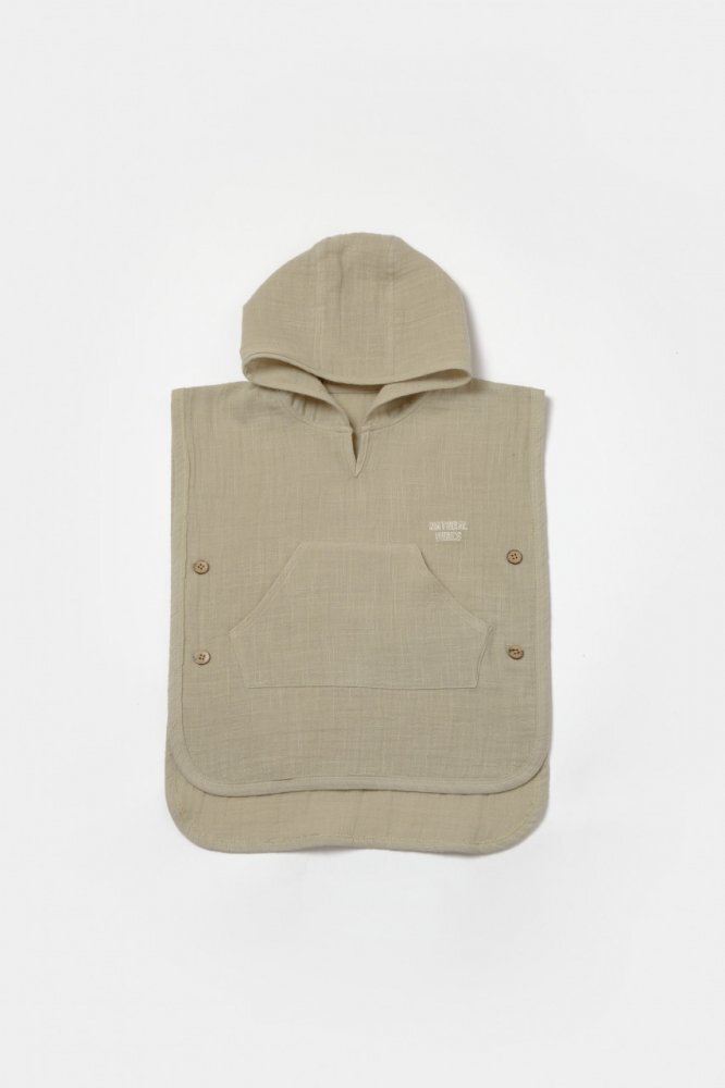 BabyCosy Prosop plaja poncho pt copii din muselina absorbanta Verde