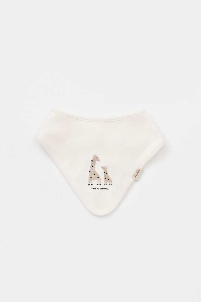 BabyCosy Set 2 bavete Girafa EcruMink