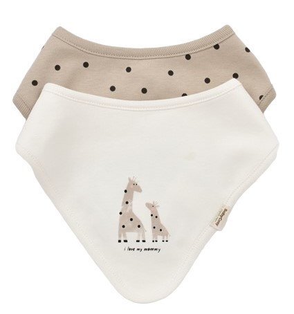 BabyCosy Set 2 bavete Girafa EcruMink