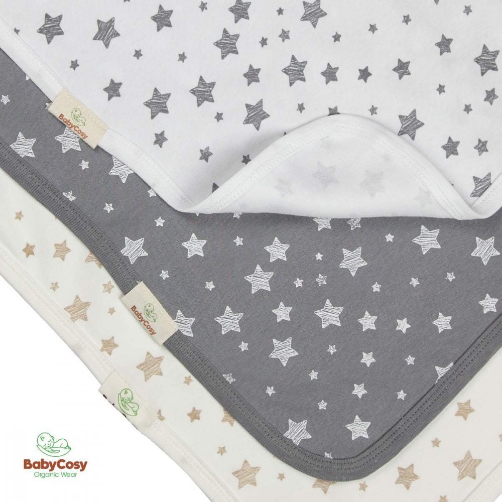 BabyCosy Set 3 prosopele din bumbac organic 30x40cm