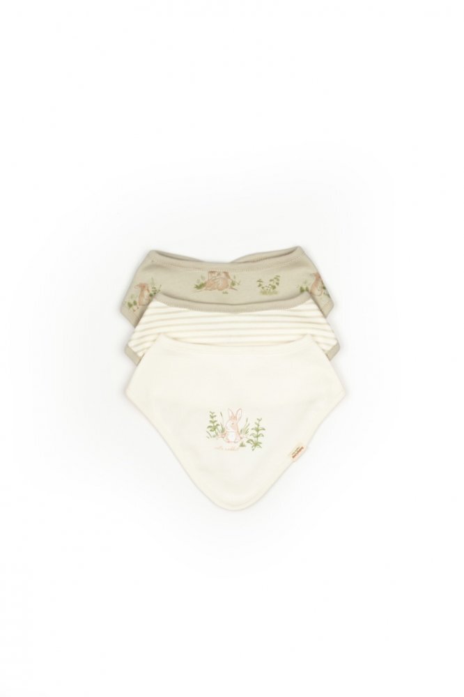 BabyCosy Set de 3 bavete pentru nou nascut 100 bumbac organic Rabbit