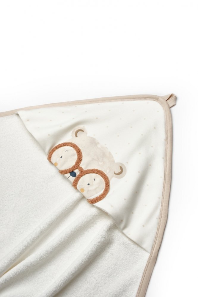 BabyCosy Set prosop cu manusa 100 bumbac organic TeddyBear