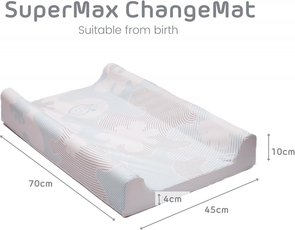 BabyDam Saltea pentru infasat ChangeMat Albastru 70x45 cm suport lateral