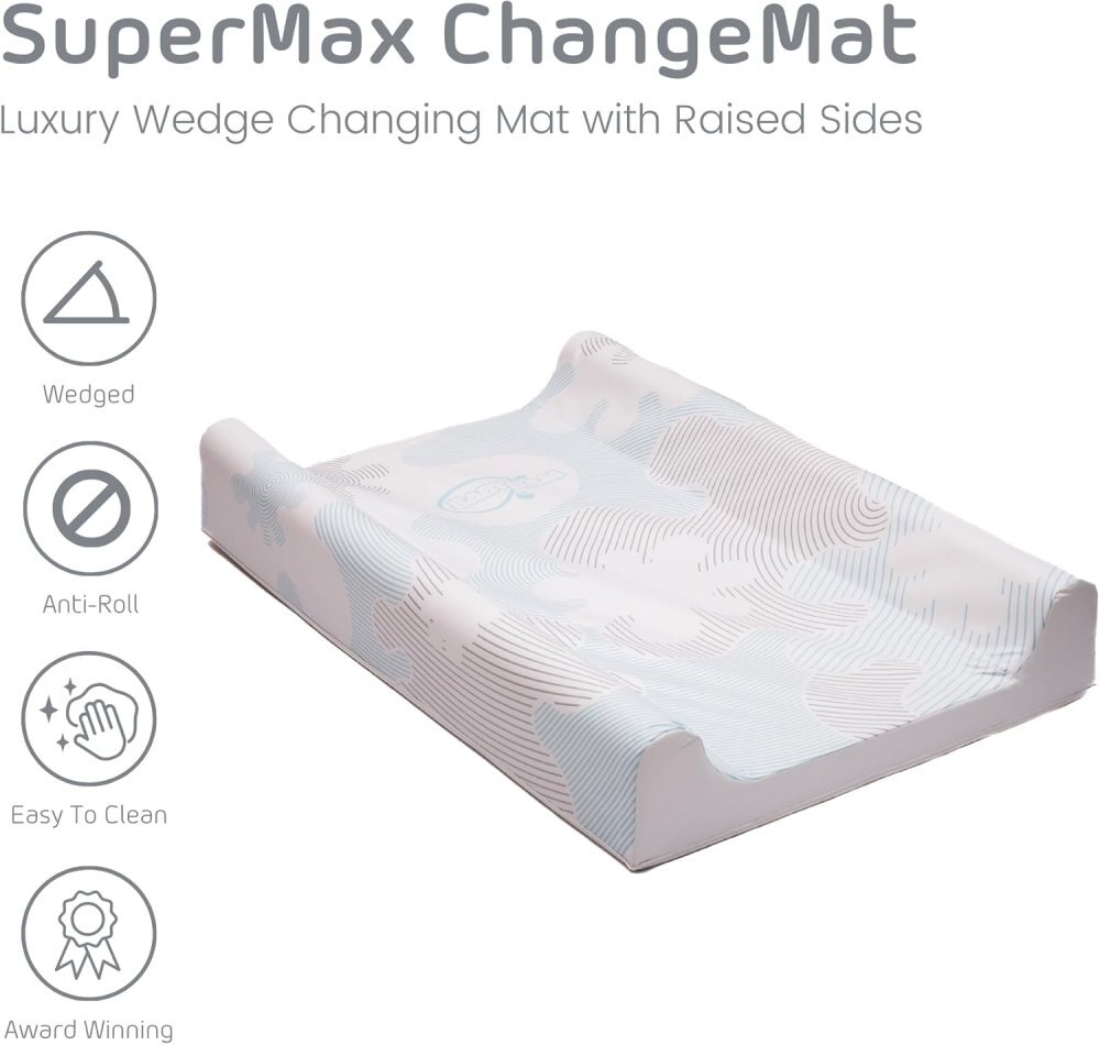 BabyDam Saltea pentru infasat ChangeMat Albastru 70x45 cm suport lateral