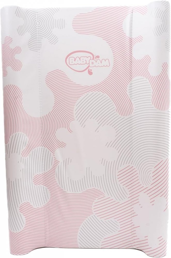BabyDam Saltea pentru infasat ChangeMat Roz 70x45 cm suport lateral