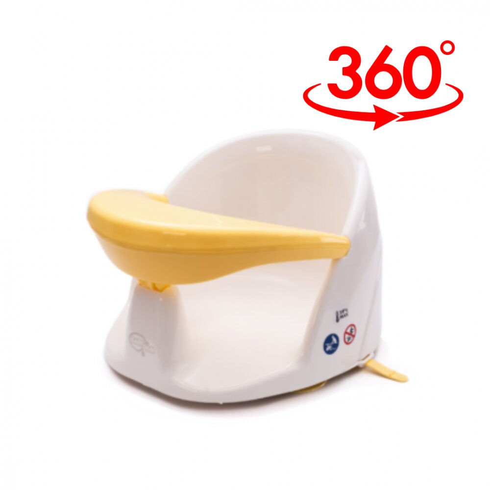 BabyDam Scaunel de baie rotativ 360 Orbital AlbGalben