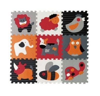 Babygreat Covoras Puzzle Animalute Fericite 92x92 cm