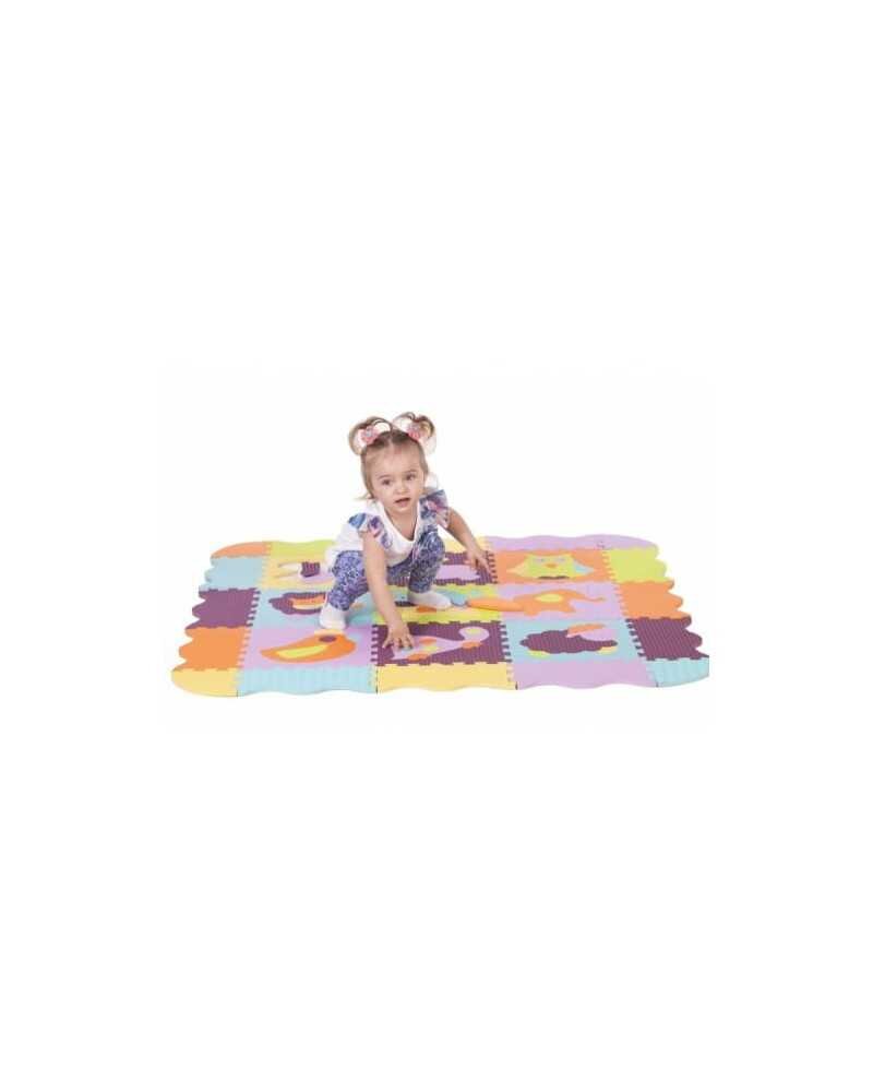 Babygreat Covoras Puzzle Animalute Vesele 92x92 cm
