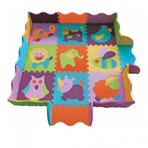 Babygreat Covoras Puzzle Animalutele Vesele II 122x122 cm