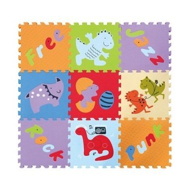 Babygreat Covoras Puzzle Lumea Dinozaurilor 92x92 cm