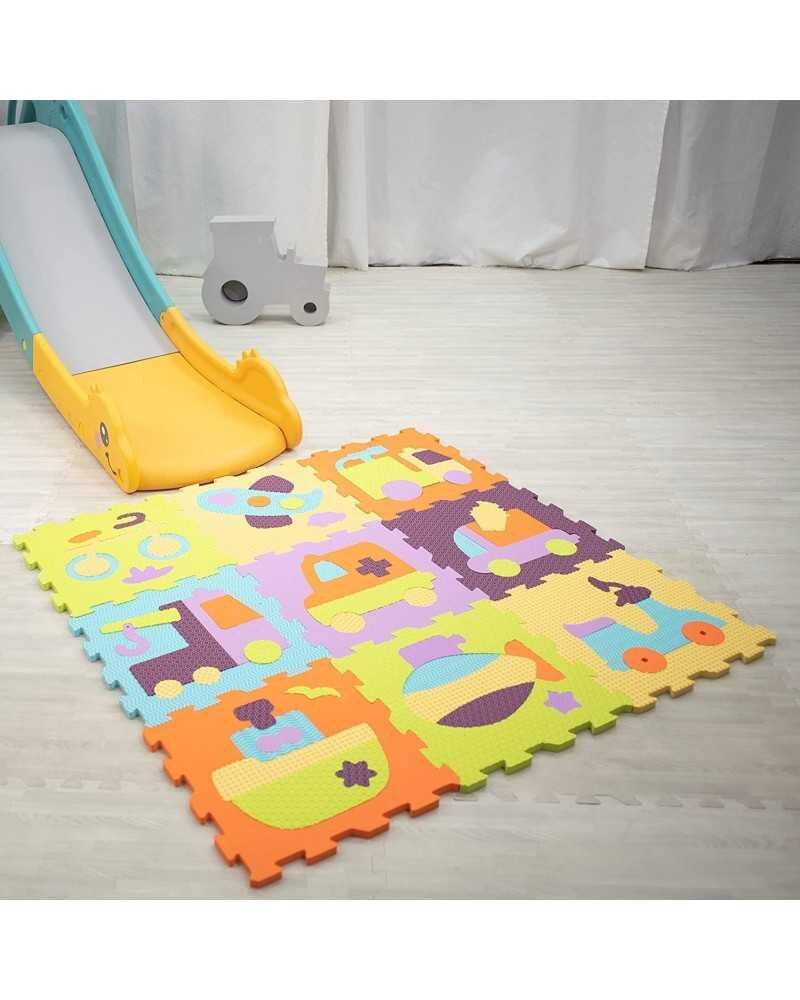Babygreat Covoras Puzzle Lumea jucariilor 92x92 cm