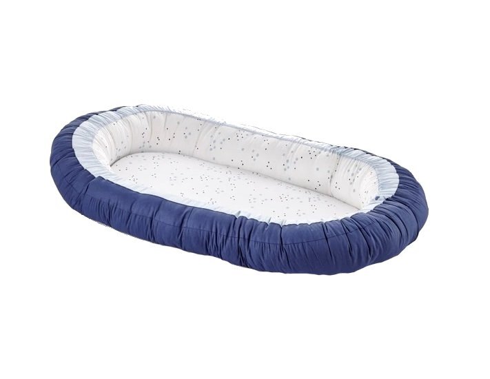 BabyJem Baby nest cu 2 fete Luxury Between Parents Dark BlueBlue