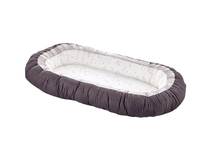 BabyJem Baby nest cu 2 fete Luxury Between Parents SmokeGrey