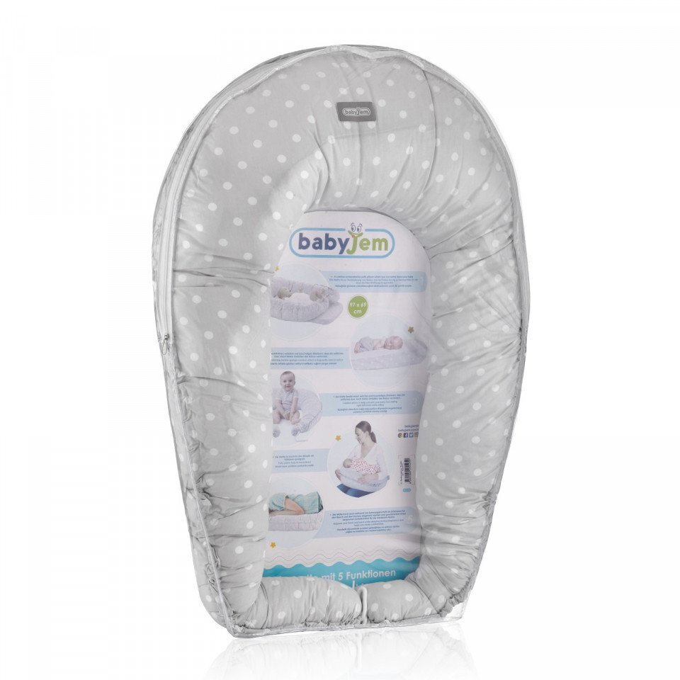 BabyJem BabyNest 5 in 1 Cushion gri