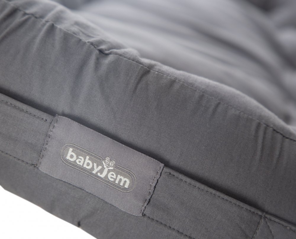 BabyJem Babynest cu bara de jucarii Antracit