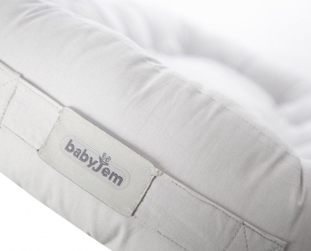BabyJem Babynest cu bara de jucarii Gri