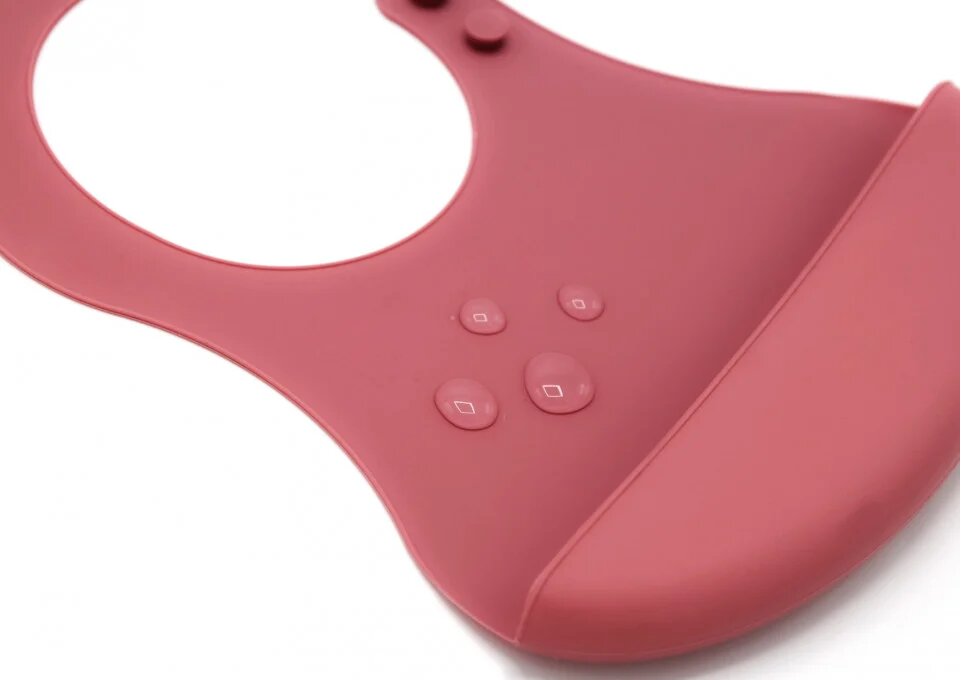 BabyJem Baveta reglabila din silicon Mini Roz