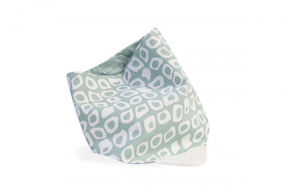 BabyJem Baveta tip bandana cu jucarie dentitie Green