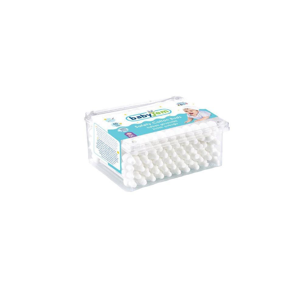 BabyJem Betisoare de urechi cu protectie pentru bebelusi si copii 60 buc
