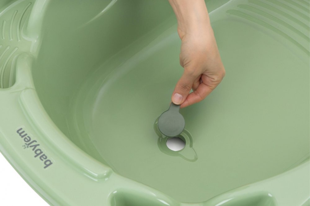 BabyJem Cadita cu dop de scurgere verde