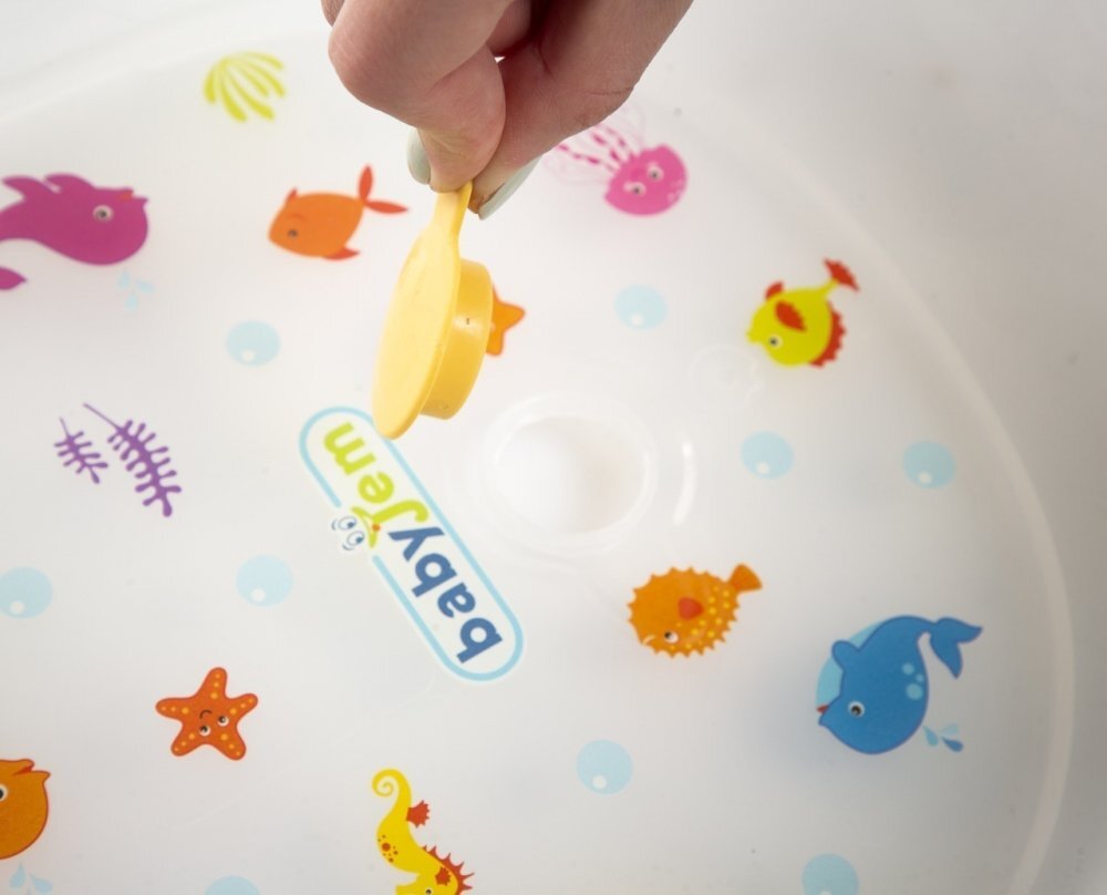 BabyJem Cadita transparenta cu dop de scurgere