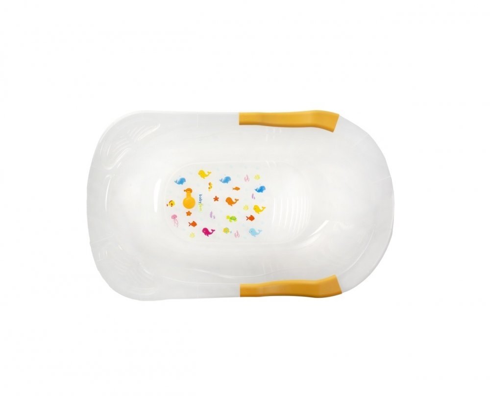 BabyJem Cadita transparenta cu dop de scurgere