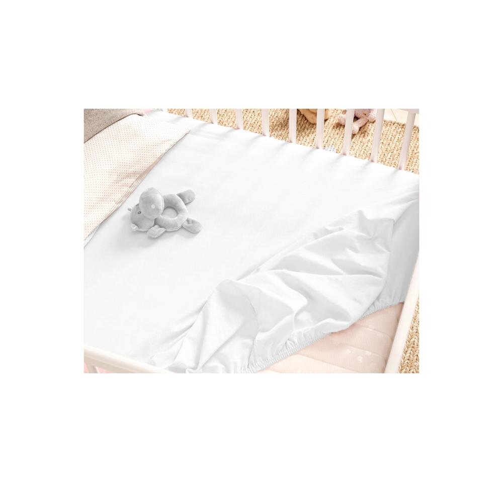 BabyJem Cearceaf din bumbac cu elastic White
