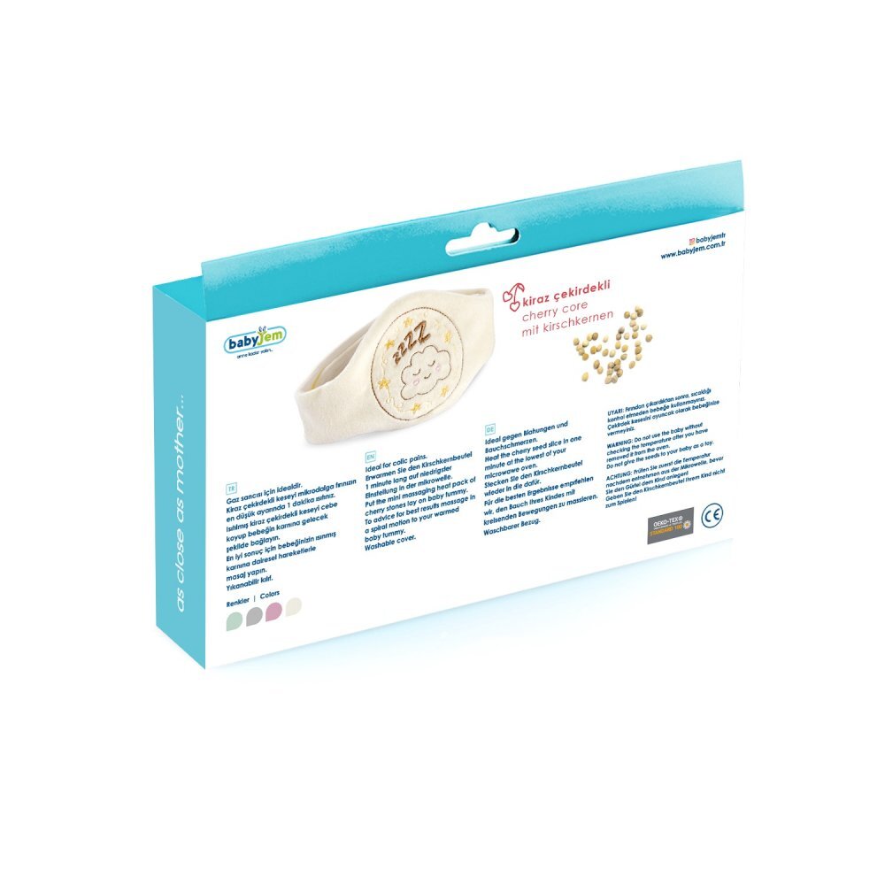 BabyJem Centura anticolici cu samburi de cirese Sleepy Cloud Mint