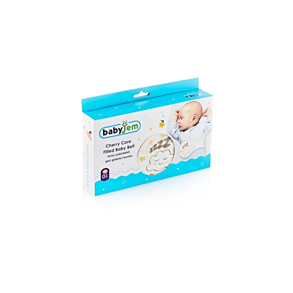 BabyJem Centura anticolici cu samburi de cirese Sleepy Cloud Pink